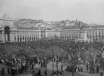 Siegesfeiern auf dem Praca do Comercio, Lissabon, 1918